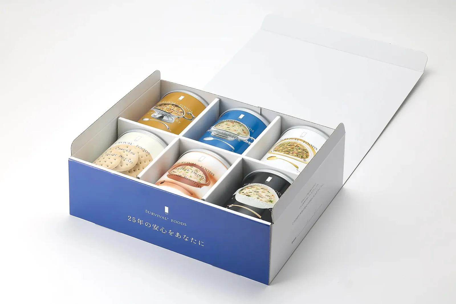 サバイバルフーズ小缶が6缶入ったギフトボックス