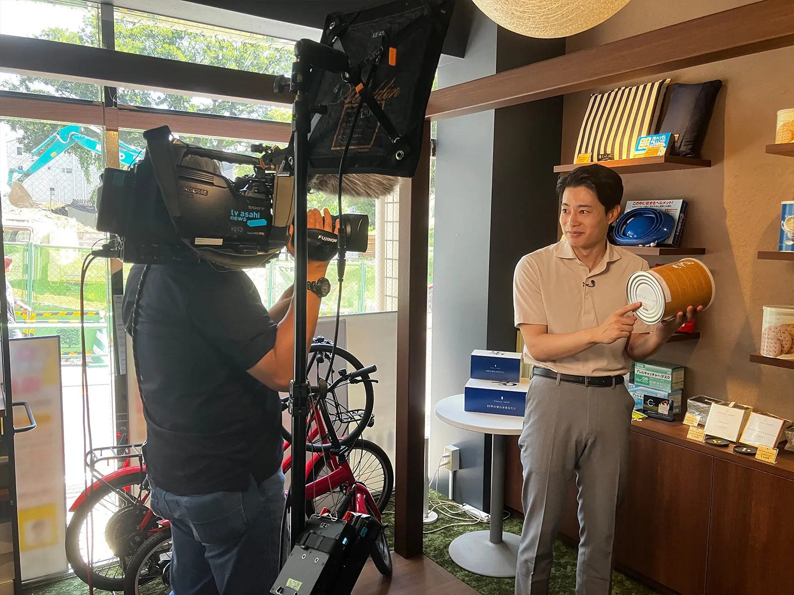 テレビ撮影の様子